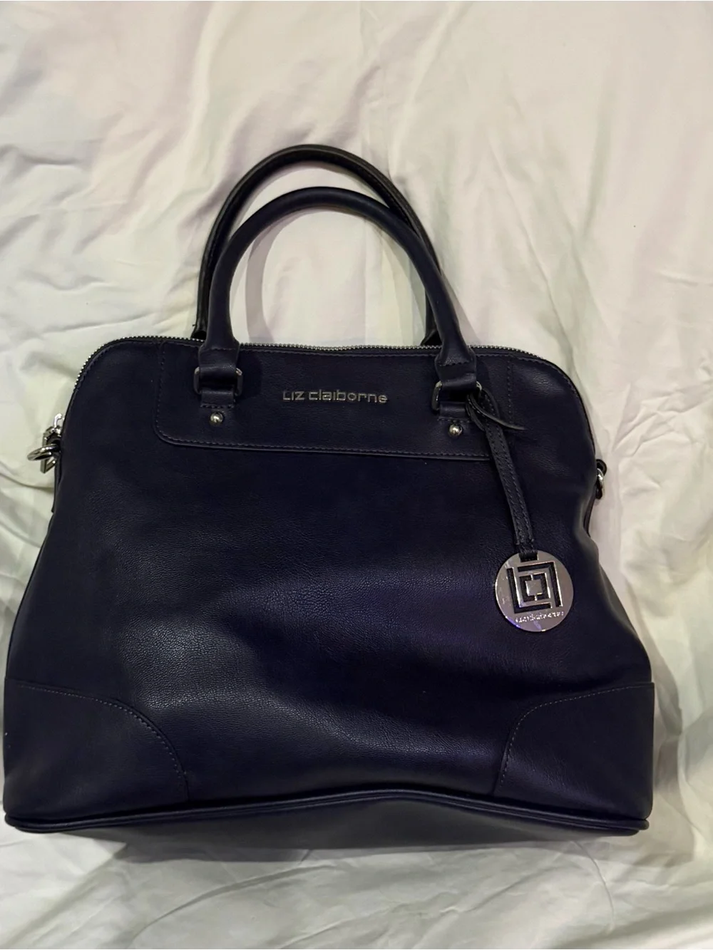 Liz Claiborne Blue Leather Satchel